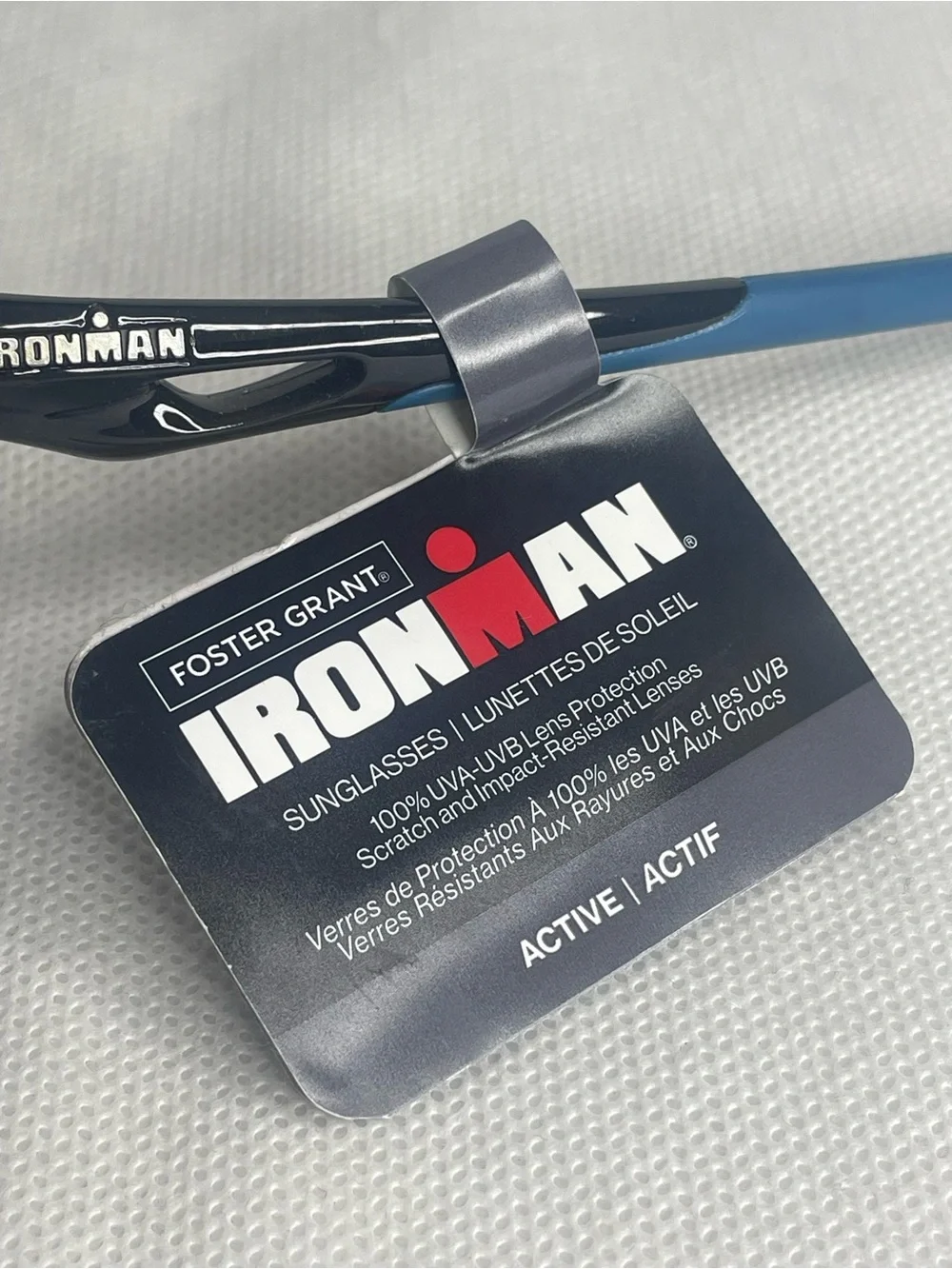 Ironman Ambition Blade Wrap Sports Sunglasses Crystal Gray Sapphire Blue SR0824